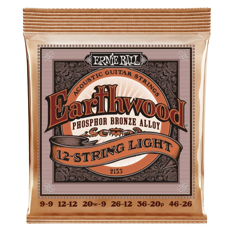2153 Light Phospor Bronze Acoustic Western Strenge 009 046 Til 12 Strenget fra Ernie Ball