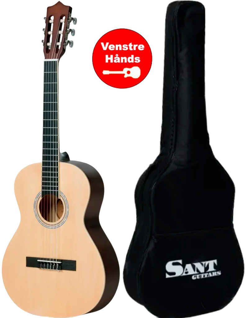 Cj 36l Sna V2   3 4 Spansk Børne Guitar   Natur    Venstrehånds fra Sant Guitars