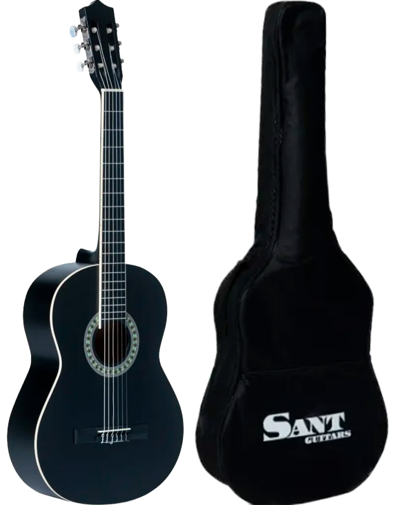 Cl 50 Sbk V2 Spansk Guitar   Sort fra Sant Guitars