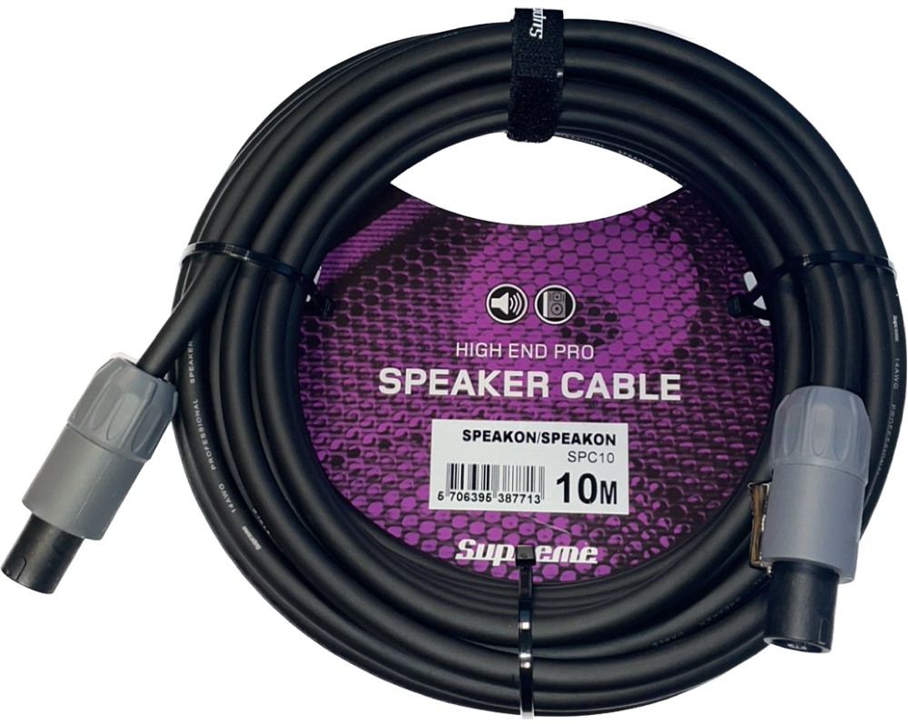 Højttaler Kabel 2x2,5mm2 Med Speakon Speakon Stik 10 Meter fra Supreme