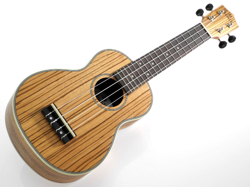 U Lzwlzw S Zebrawood Sopran Ukulele fra Kokio