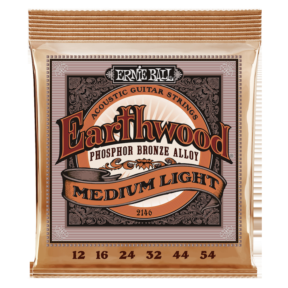 2146 Medium Light Phosphor Bronze Acoustic Western Strenge 012 054 fra Ernie Ball