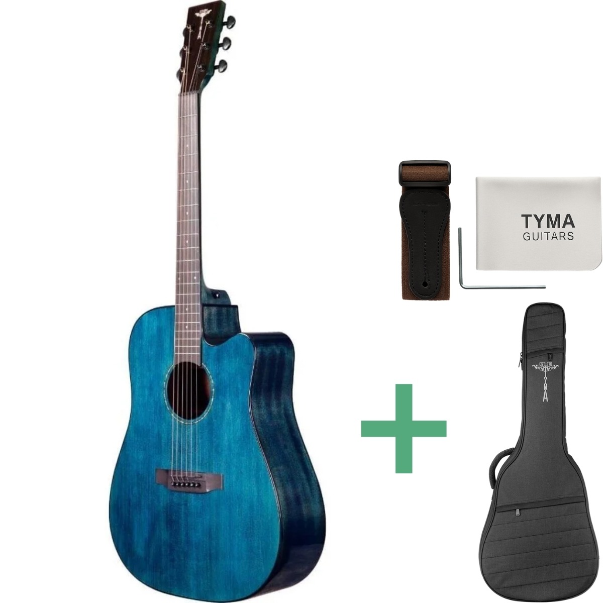 D 3ce Cb Westerngitarren Blue fra Tyma
