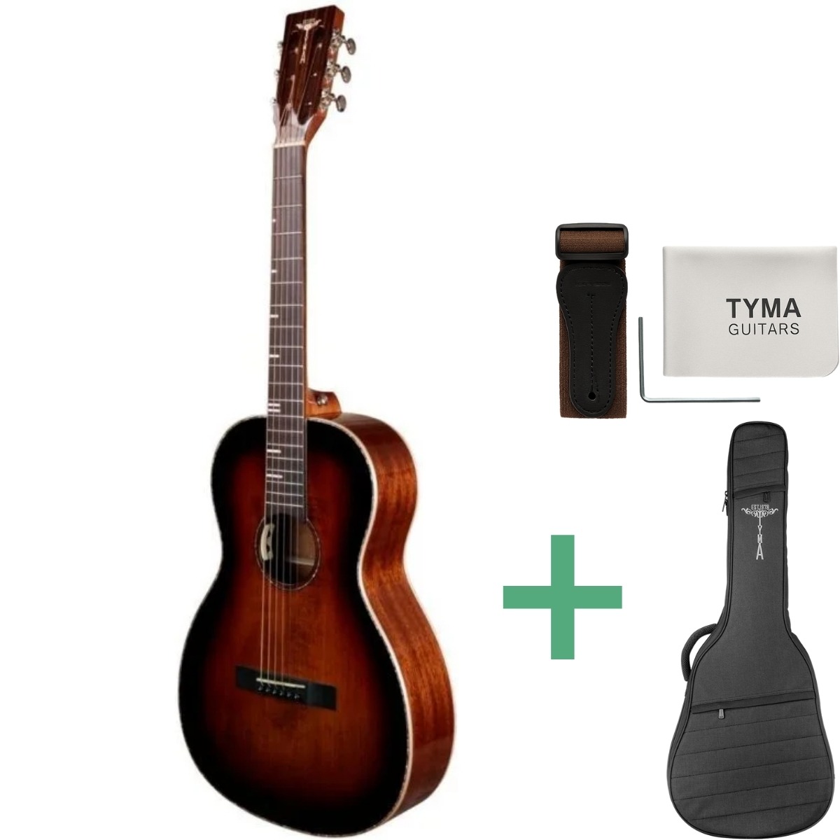 P18e Brs Westerngitarren Brown Sunburst fra Tyma