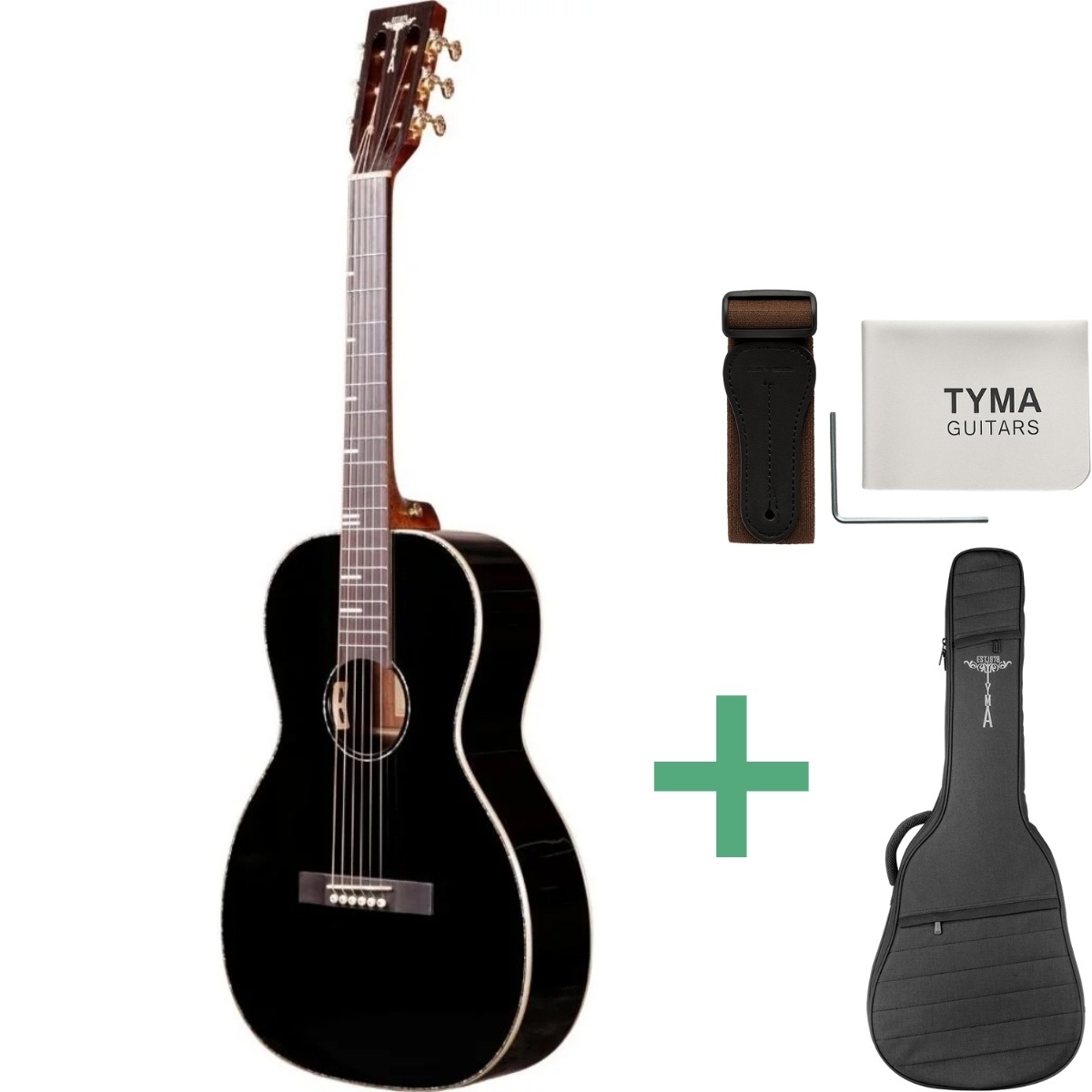 P18e Bk Westerngitarren Black fra Tyma
