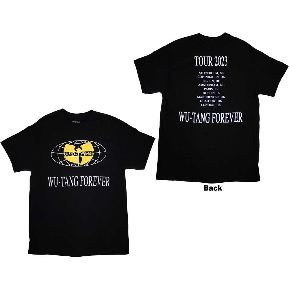Wu Tang Clan Unisex T Shirt: Tour '23 Wu Tang Forever (back Print & Ex Tour) (x Large)