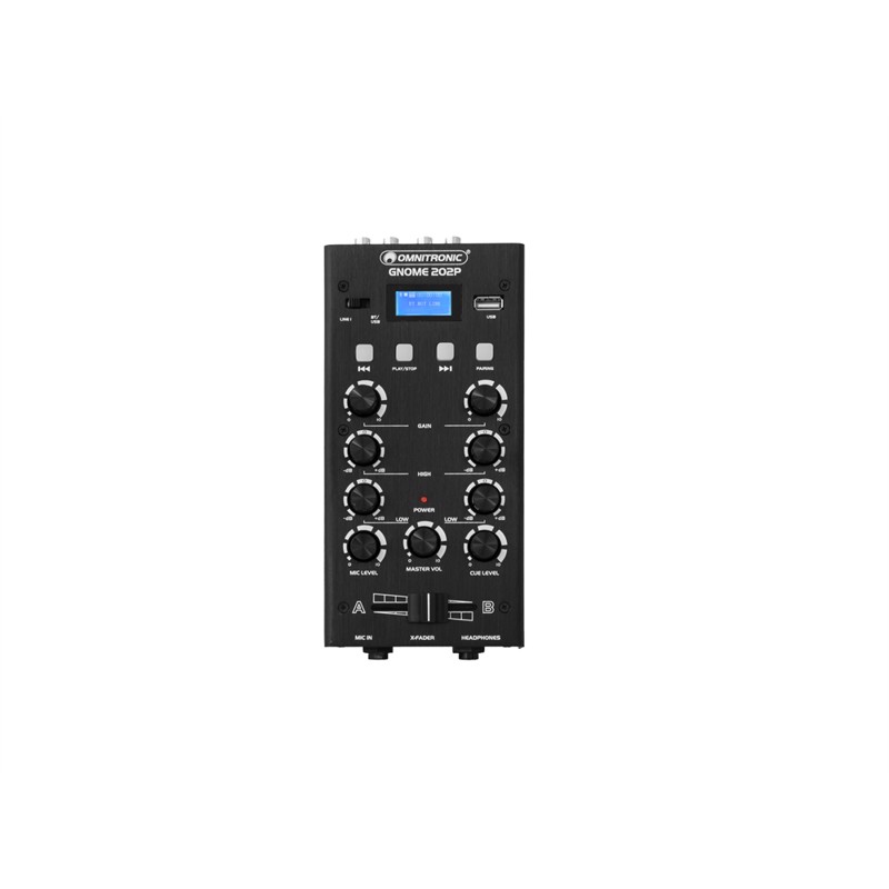 Gnome 202p. Mini Mixer M. Bluetooth & Mp3. Sort fra Omnitronic