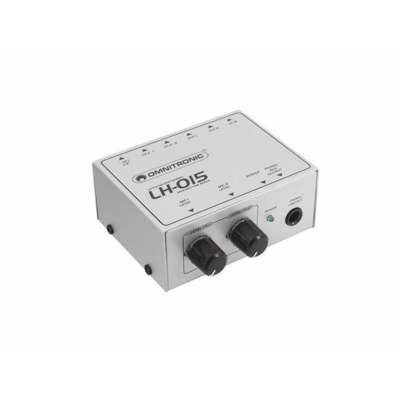 Lh 015 2 Channel Mic Line Mixer fra Omnitronic
