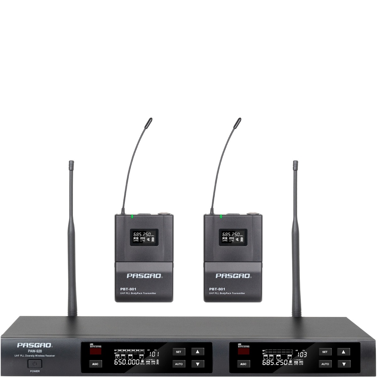 Paw 920 Pbt 801 (823 832 Mhz) Drahtloses Set fra Pasgao