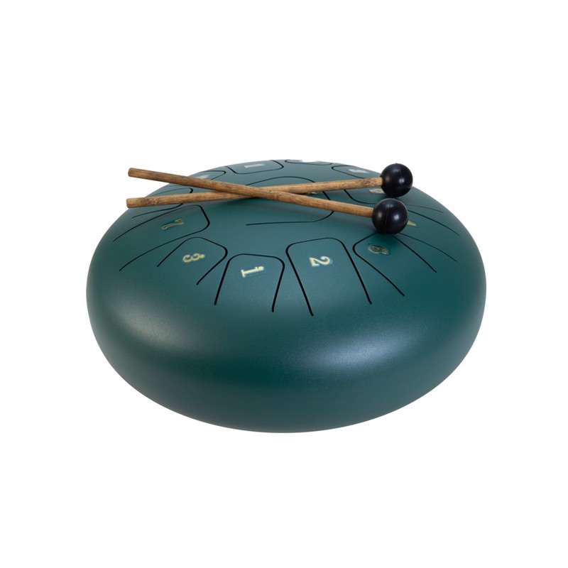 Td 12, Steel Tongue Drum, Green fra Dimavery