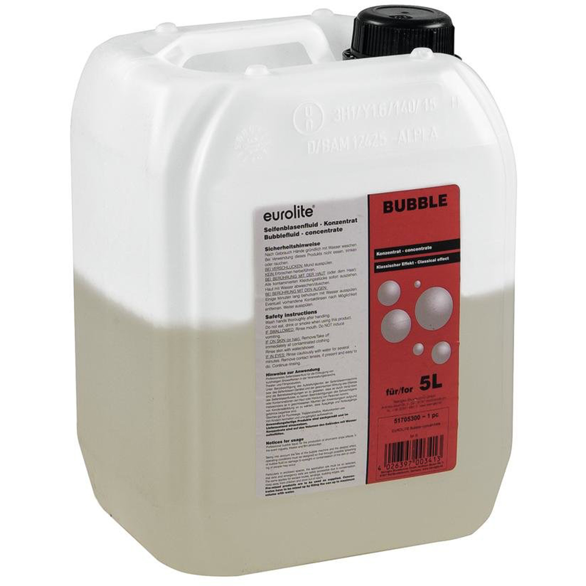 Boblemaskine Væske, Koncentrat, 5 Liter fra Eurolite