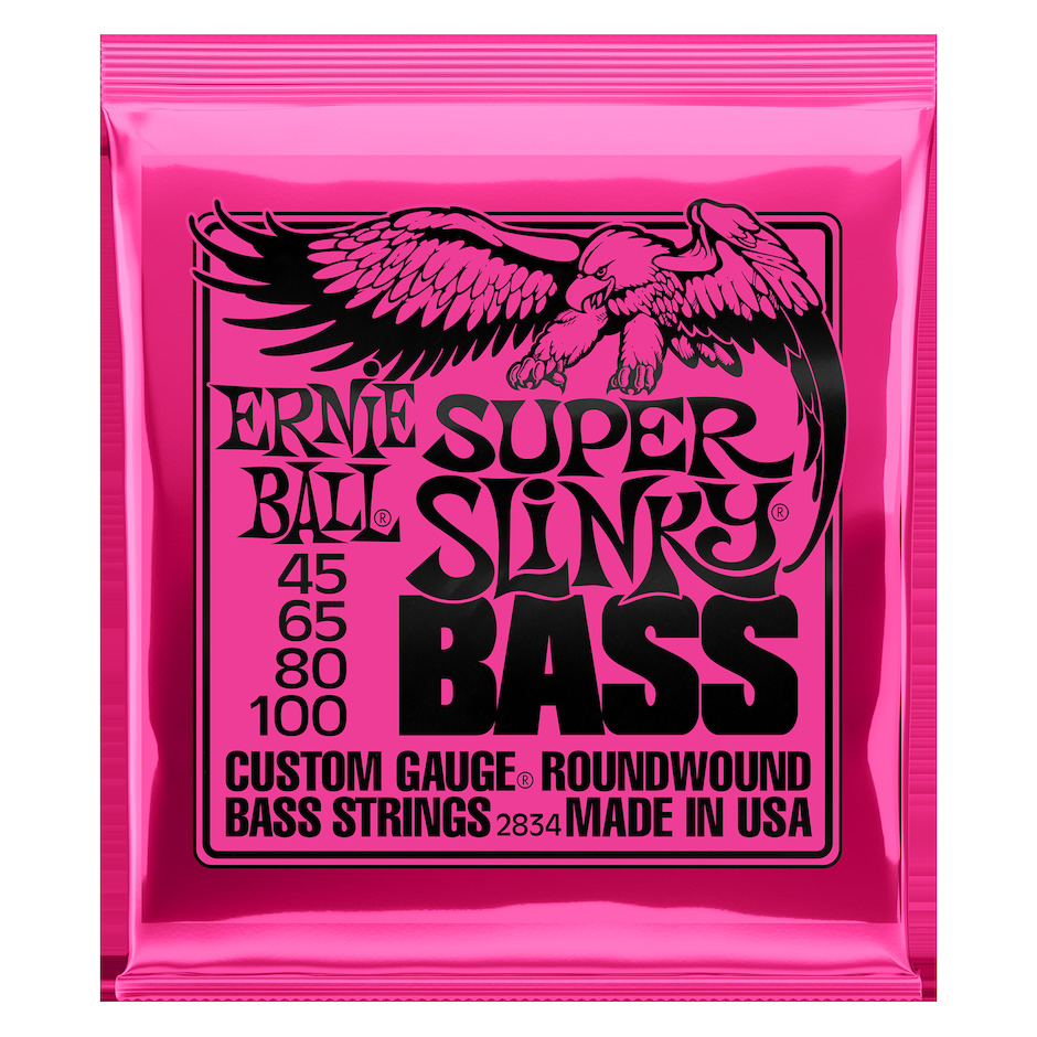 2834 Super Slinky Bass 45   100 Til 4 Strenget Bas fra Ernie Ball