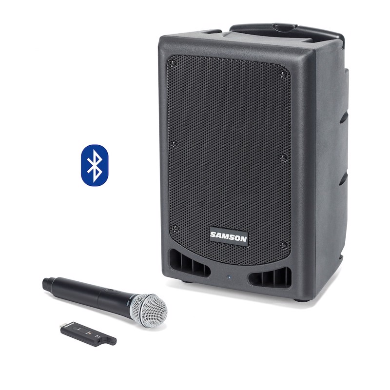Xp208w Portable Pa System, Rechargeable Portable Pa With Handheld Wireless System And Bluetooth fra Samson