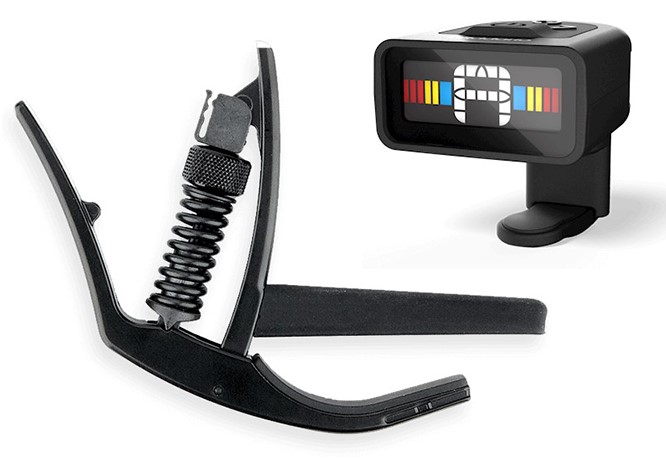 Dâ´addario Pw Ct 12 Mikro Tuner + Pw Cp 13 Ns Classical Capo Bundle fra D'addario