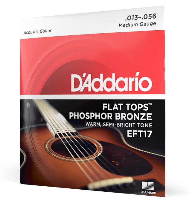 Dâ´addario Eft17   Medium Flat Tops Western Strenge .013 .056 fra D'addario