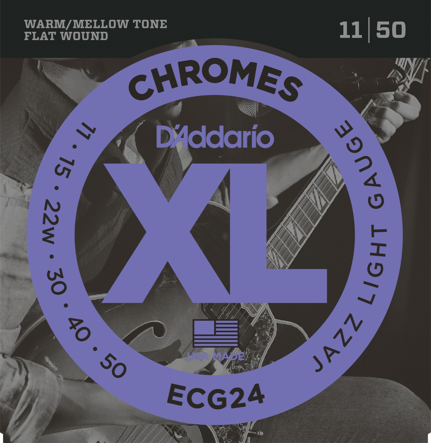 Ecg24 Flat Wound 0.11   0.50 fra D'addario