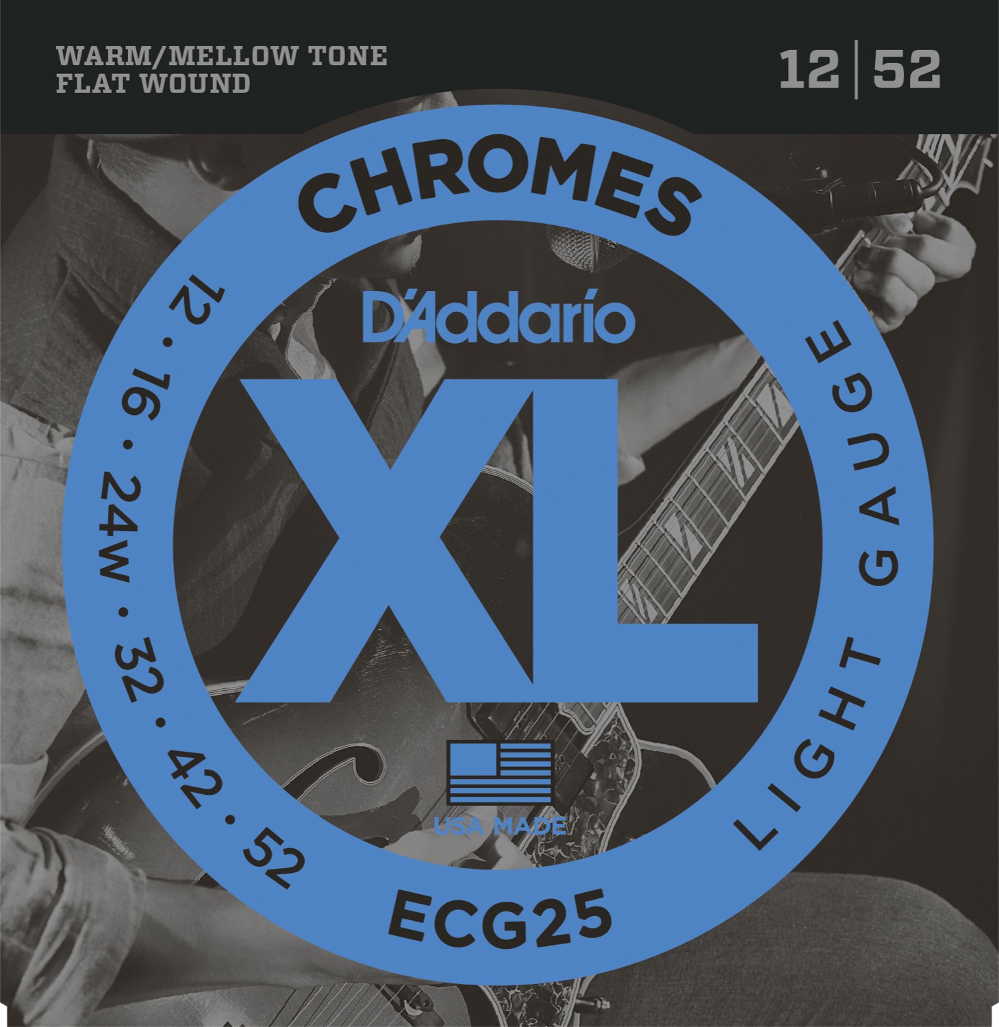 Ecg25 Flat Wound 0.12   0.52 fra D'addario