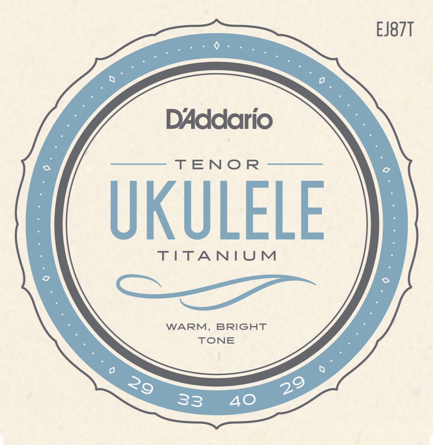 Ej87t Tenor Ukulelestrenge Titanium fra D'addario
