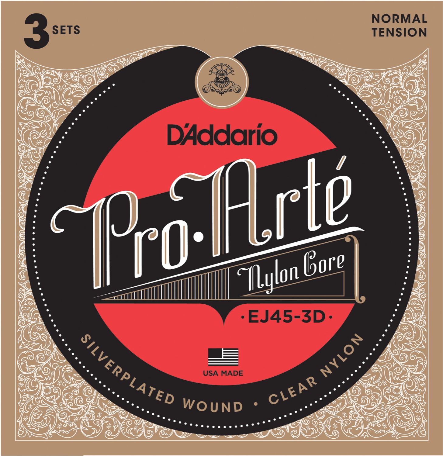 Ej45 Pro Arte   Normal Tension 3 Pack fra D'addario