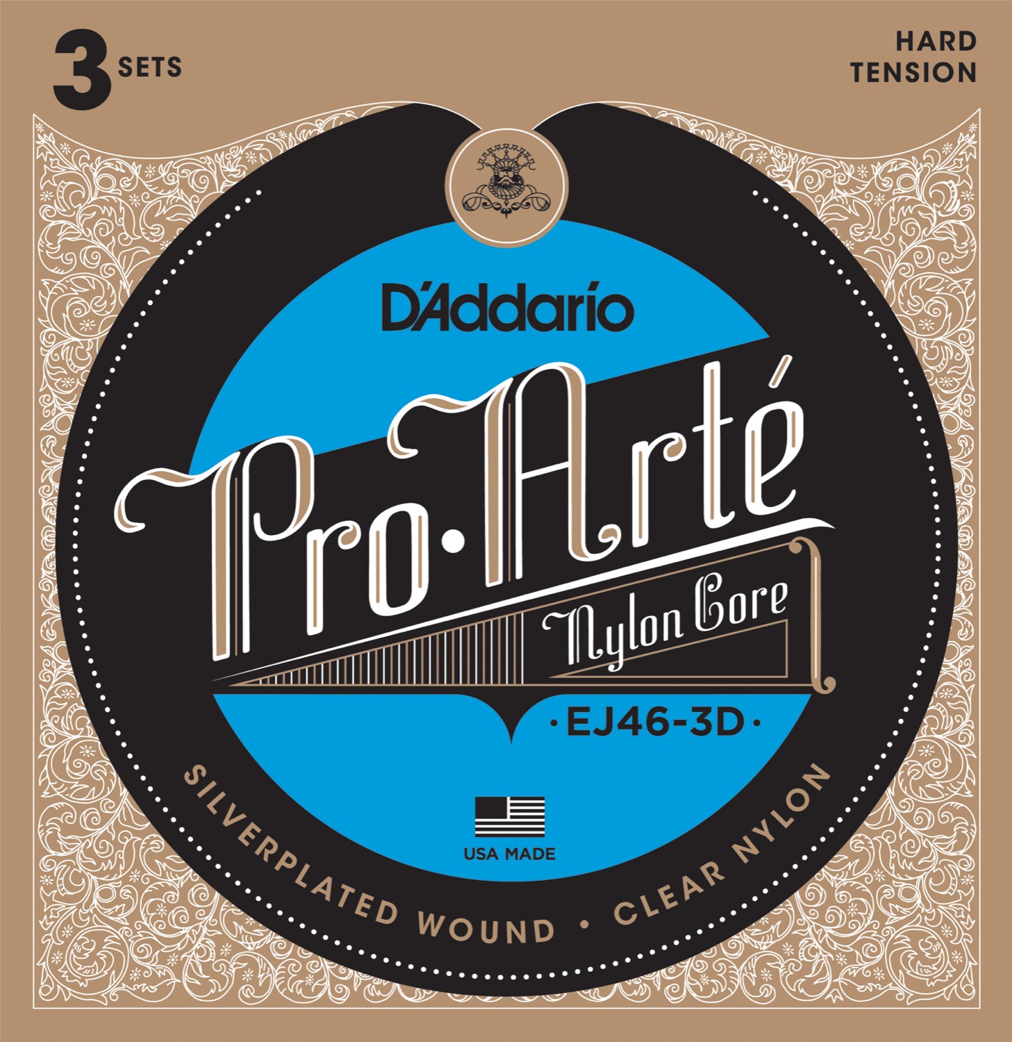 Ej46 Pro Arte   Hard Tension 3 Pack fra D'addario