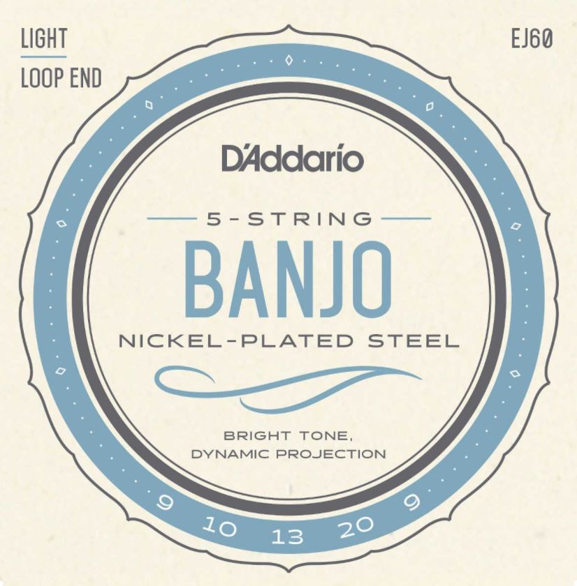 Ej60 Nickel Light .009 .020   Banjostrenge (5 Strengs) fra D'addario