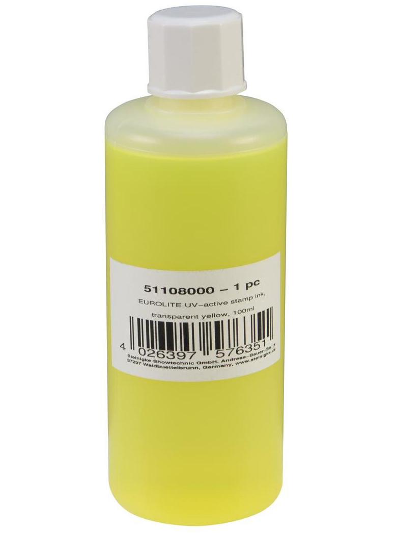 Uv Stempel Væske 100ml Gul fra Eurolite