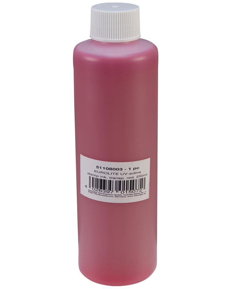 Uv Stempel Væske 250ml Rød fra Eurolite