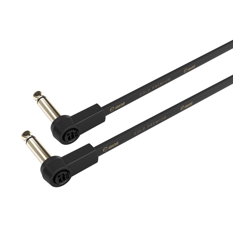 Adam Hall Cables K4 Irr 0060 Flm   Flat Audio Cable, 6.3 Mm Mono Gold Plug, 0.6 M fra Adam Hall Kabler
