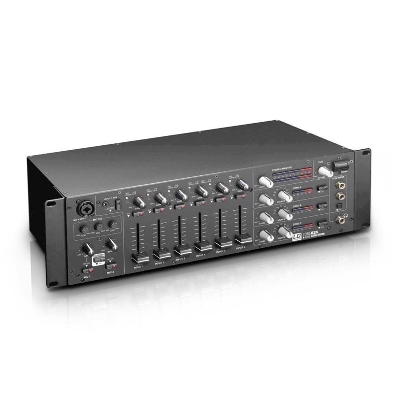 Ld 19" 4 Zone Mixer 3u   Zone 624 fra Ld Systems