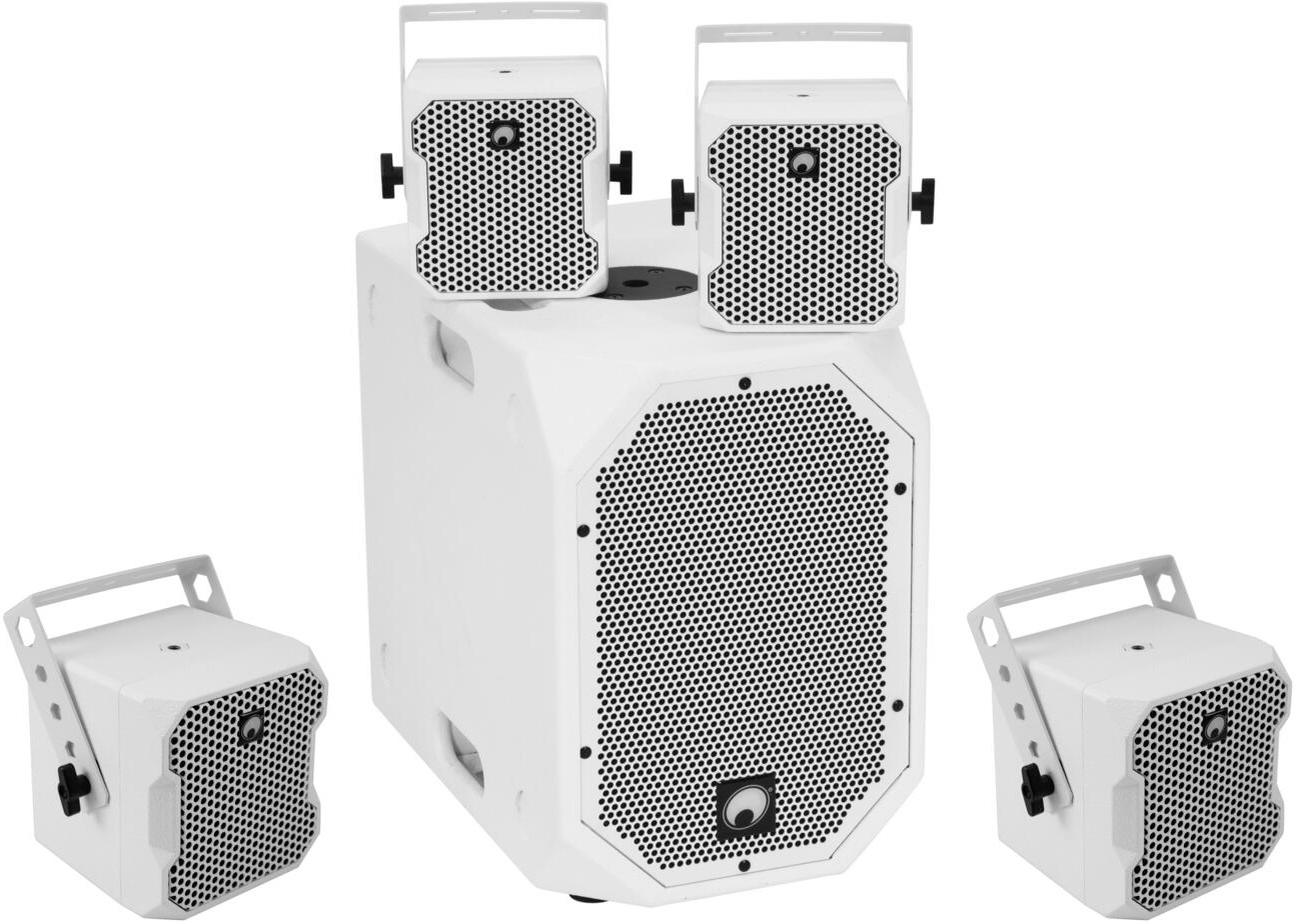 Bob 10a Aktiv Subwoofer + 4 Stk. Bob 4 Top Bundle2   Hvid fra Omnitronic
