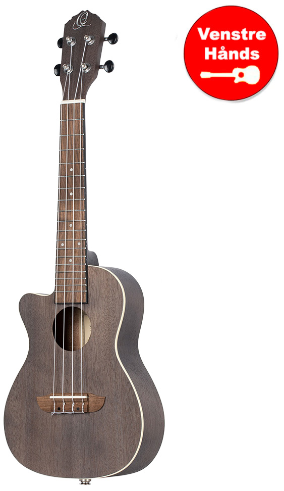 Rucoal Ce L Concert Ukulele Med Pickup   Venstrehånds fra Ortega