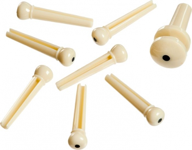 Pwps12 Baron Sæt   Hvid Abs Plast M. Sort Prik fra D'addario