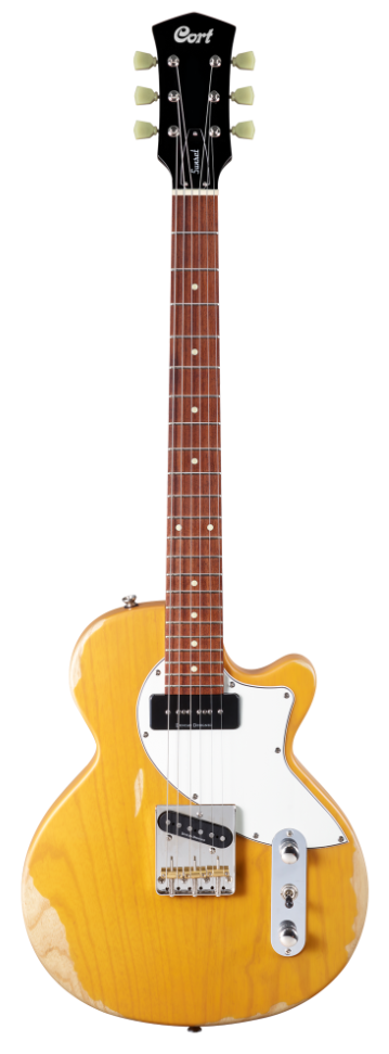 Sunset Tc El Guitar   Worn Butter Blonde fra Cort