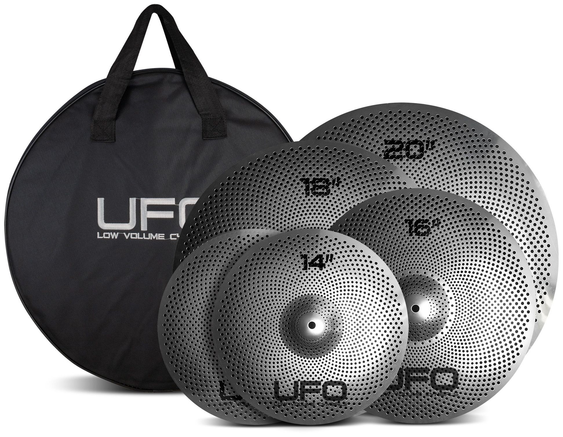 Ufo Bækkensæt  Med 14" Hihat, 16"+18" Crash, 20" Ride Inkl. Taske fra Ufo Cymbals