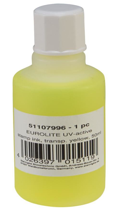 Uv Stempel Væske 50ml Gul fra Eurolite