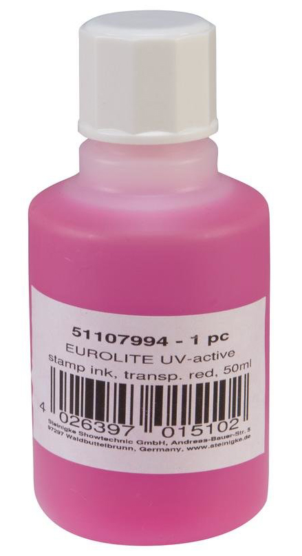 Uv Stempel Væske 50ml Rød fra Eurolite