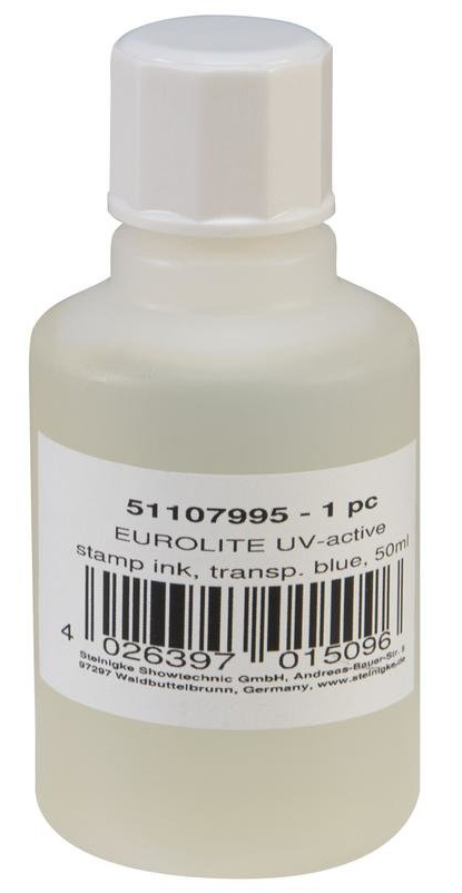 Uv Stempel Væske 50ml Transparent Blå fra Eurolite