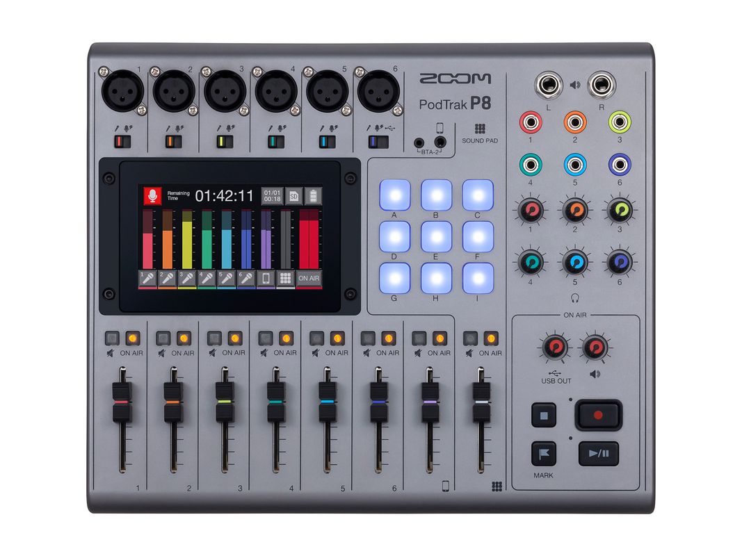 Podtrak P8 Podcast Recorder fra Zoom