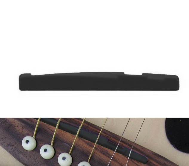 A026c Bk Brücke Für Westerngitarre Black fra Alice