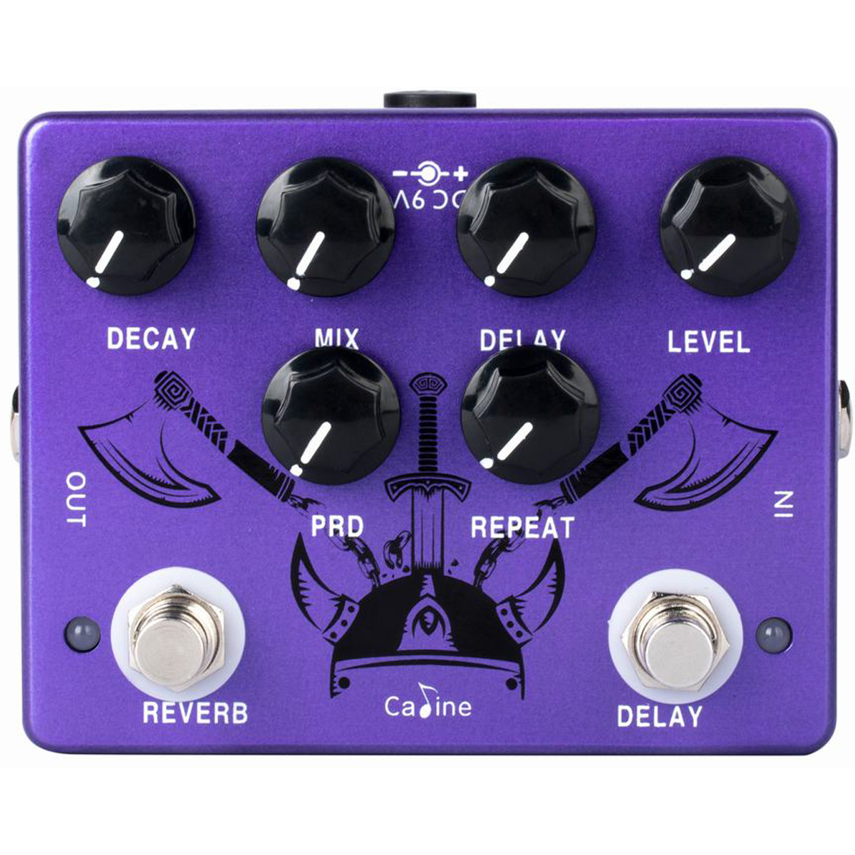 Cp 80 Purple Repeat Reverb Delay Guitar Effekt Pedal fra Caline