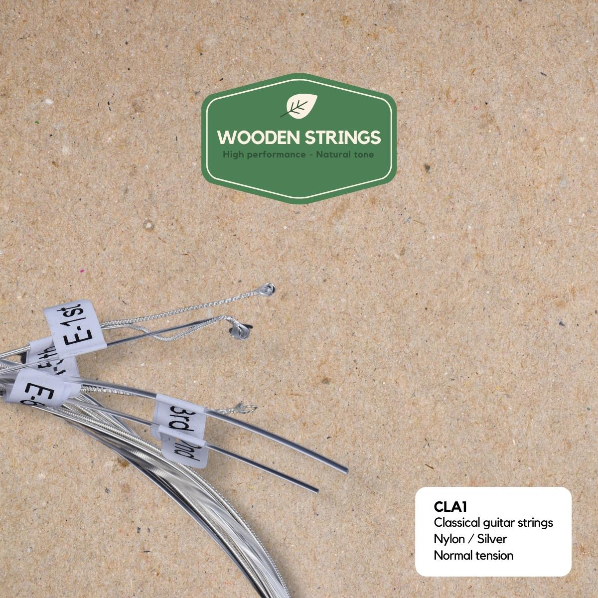 Cla1 Spansk Guitar Strenge fra Wooden Strings