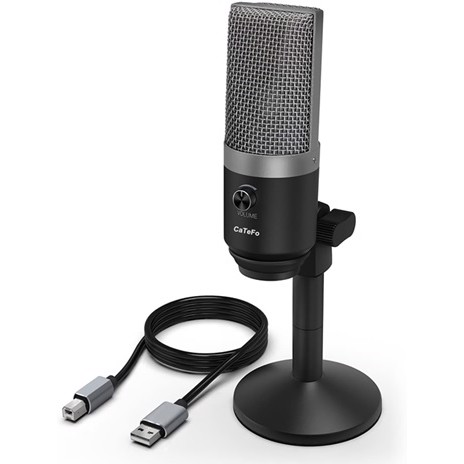 Usb Podcast Mikrofon Med Bordstativ fra Catefo