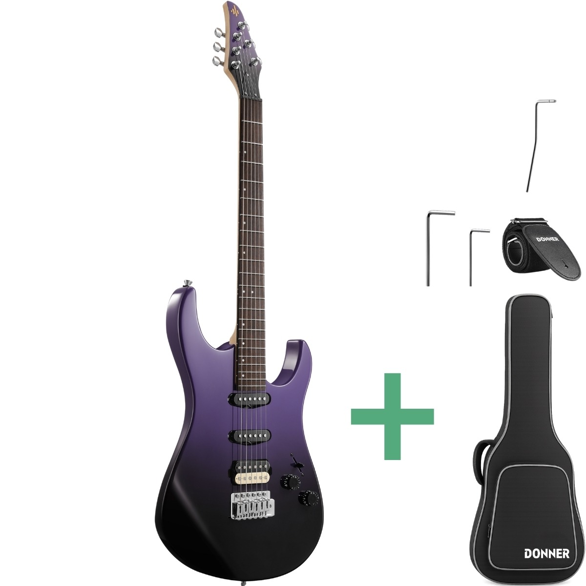 Dmt 66 El Guitar Midnight Purple fra Donner