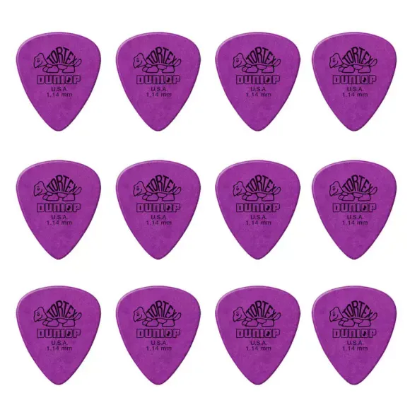 418p.1.14 Tortex Plektre   12 Stk. Pakke fra Dunlop