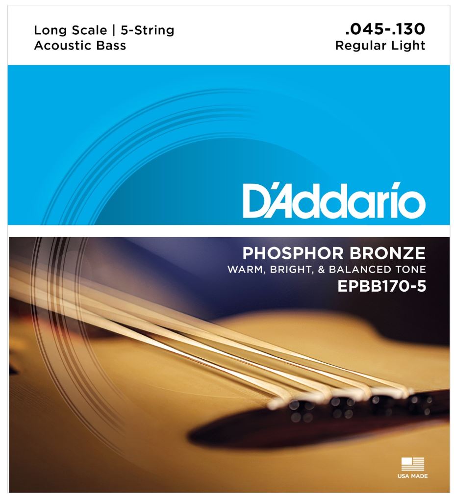 Epbb170 5 Phosphor Bronze Akustiske Bas Strengesæt 0.45   130 fra D'addario