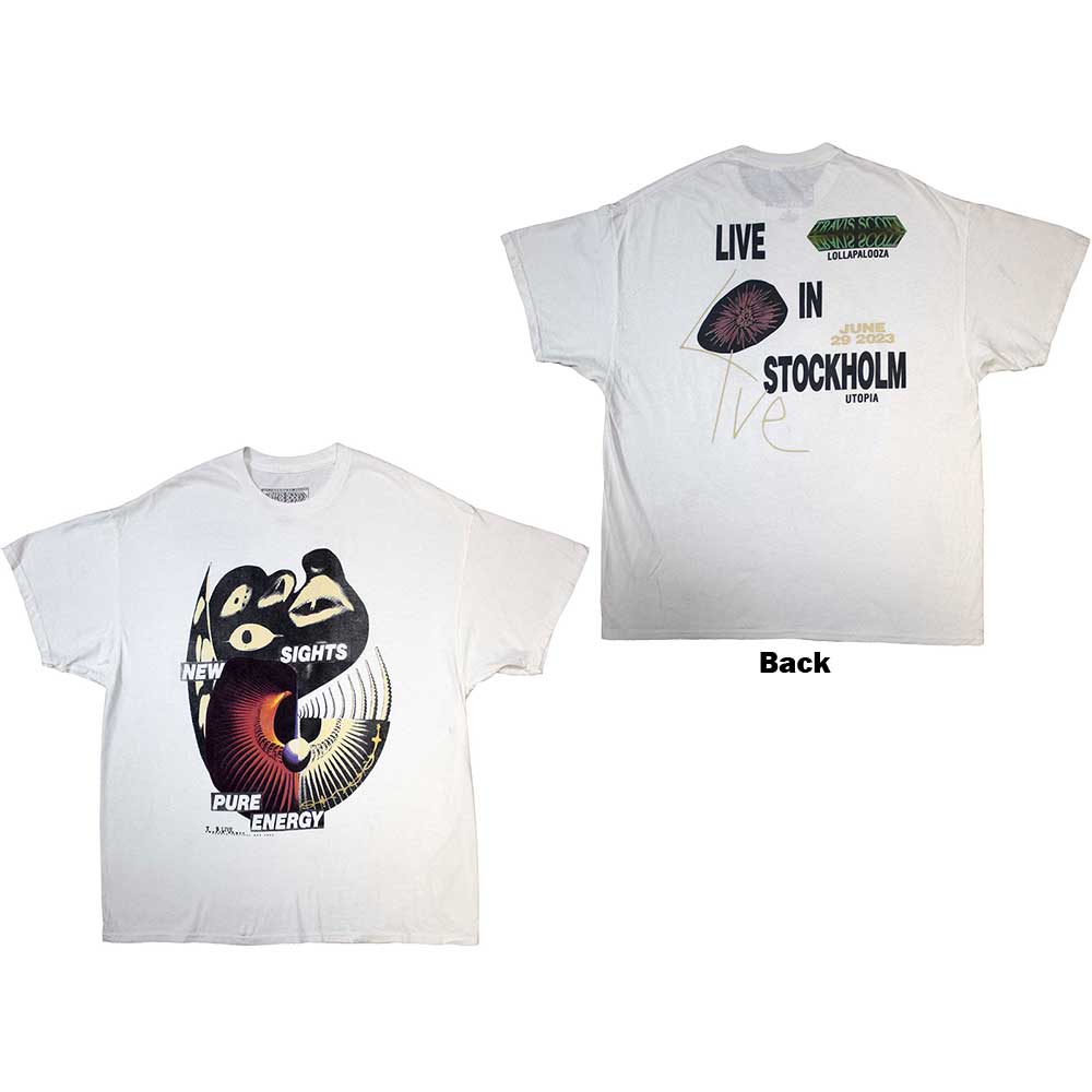 Travis Scott Unisex T Shirt: Summer Run 2023 Stockholm (limited Edition & Ex Tour) (xx Large)