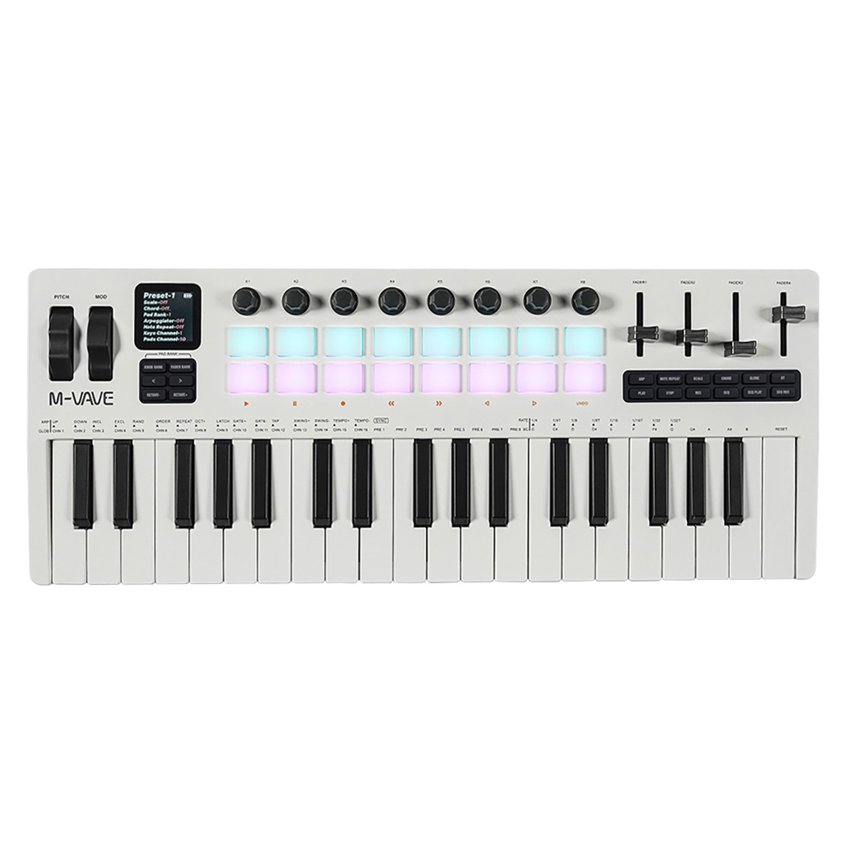M Vave Smk 37 Pro Bluetooth Midi Tastatur Med Synth fra M-vave
