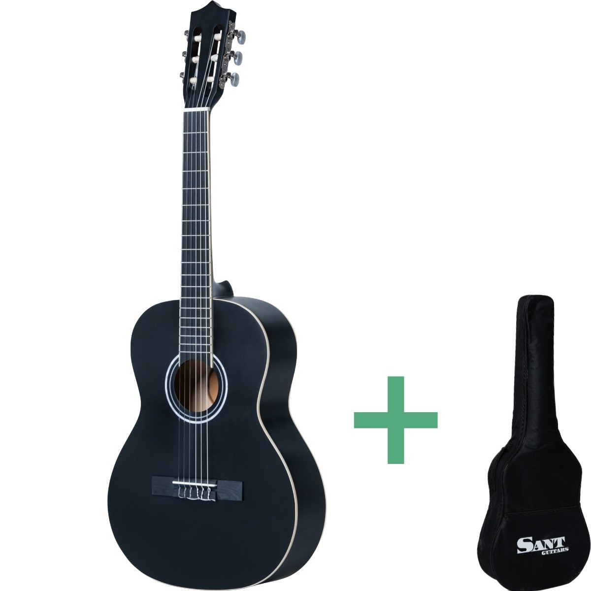 Cj 36l Sbk Kinder Konzertgitarren Für Linkshänder Black fra Sant Guitars