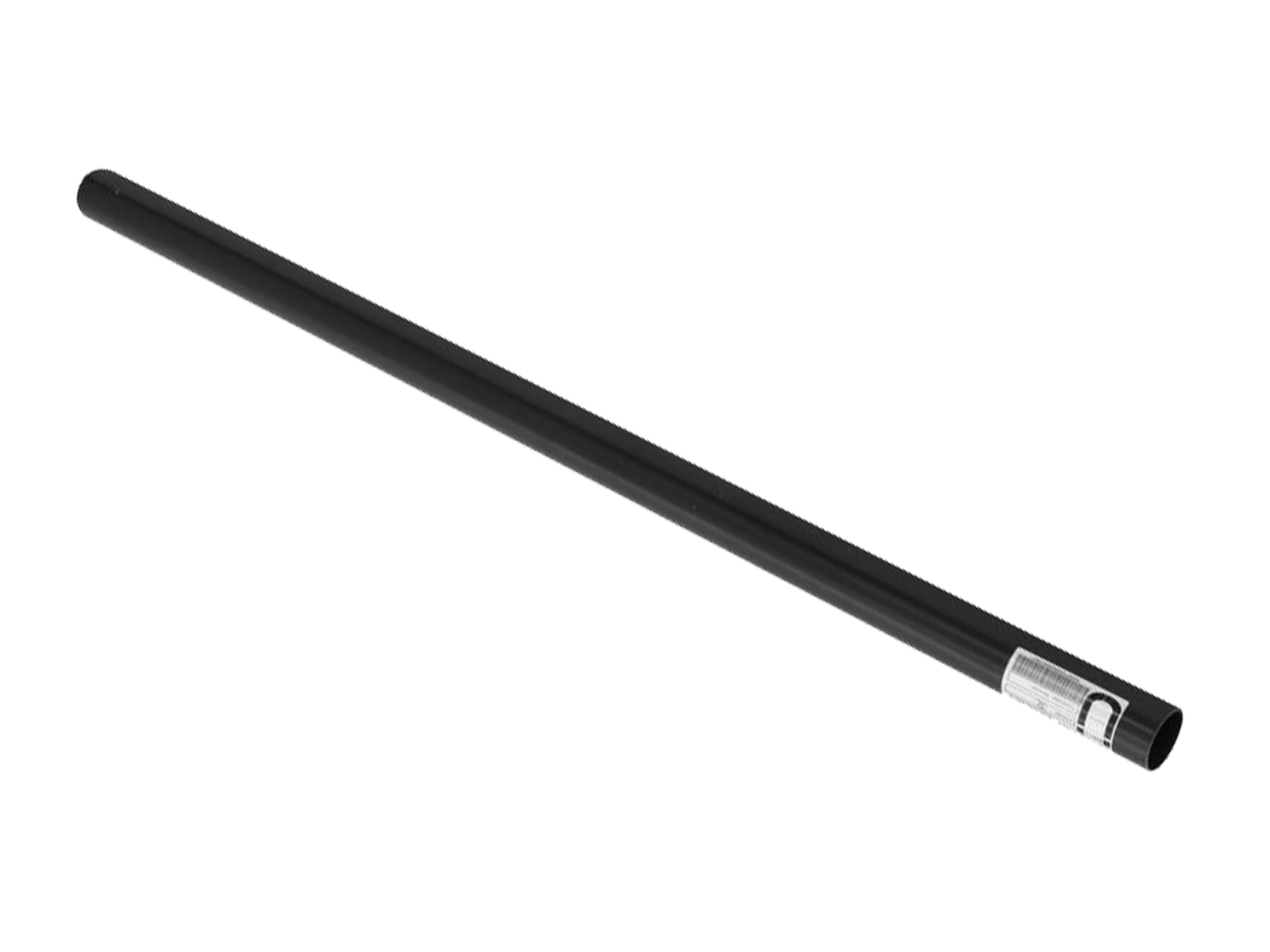 50x2mm Aluminiumrør 1m   Sort fra Alutruss