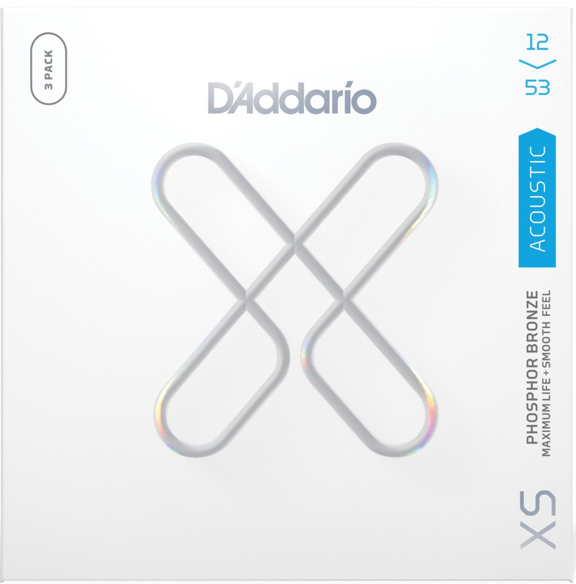 Xsapb1253 3 Pack Western Guitar Strenge,012 053 fra D'addario